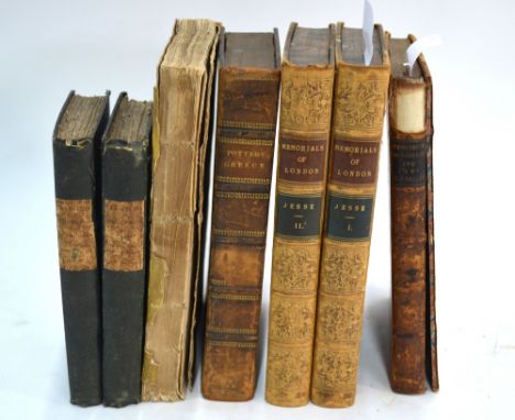 Heneage Jesse, J - Literary of Historical Memorials of London, 2 vols, London:  Richard Bentley 1847, dec full calf 8vo; to/w