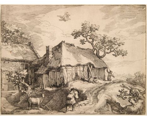 * Bolswert (Boetius Adamsz, 1580-1633). Four Landscapes, after Abraham Bloemaert (1566-1651), circa 1630, the set of 4 rustic