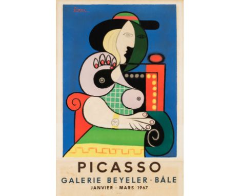 ARR * Picasso (Pablo, 1881-1973). Picasso, Galerie Beyeler-Bâle, Janvier-Mars 1967, colour lithograph poster, printed by Henr