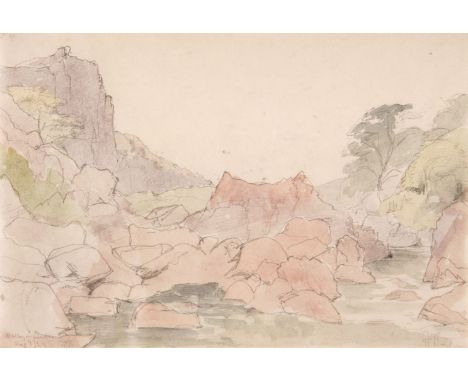 * Boyce (George Price, 1826-1897). Valley of Lledr, August 1st, 1849, watercolour and pencil on wove paper, signed in pencil 