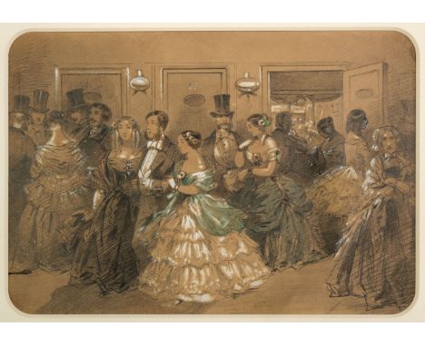* Lundgren (Egron Sillif, 1815-1875). The Swedish Opera, circa 1850, pencil with watercolour, heightened with bodycolour, on 