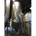 Allied Beverage 120 BBL Stainless Steel Fermentation Tank - Cone Bottom, Glycol Ja | Rig Fee $750