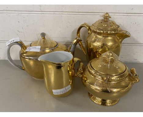 Royal Worcester gold lustre finish tea set