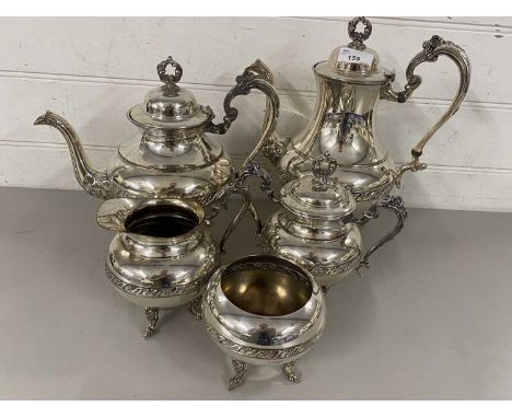 Silver plated five piece tea and coffee service