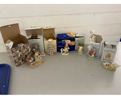 Mixed lot of Royal Albert Beatrix Potter figures, small Hummel figure and other items