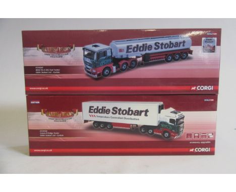 Corgi Stobart 1:50 scale CC13772 Scania, CC15207 Man Tanker, boxed M (Est. plus 21% premium inc. VAT)