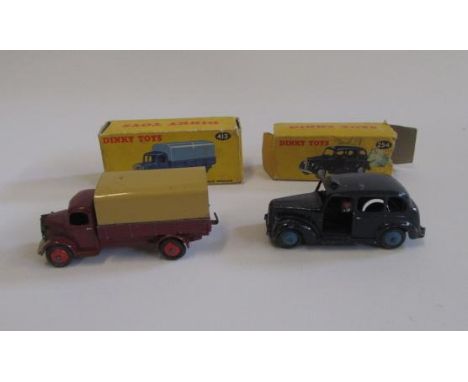 Dinky 254 Austin Taxi and 413 Austin Covered Van, boxes AF-F (Est. plus 21% premium inc. VAT)