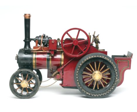 A 3/4" scale coal fired traction engine, single reversing cylinder, oil feed pump, water feed pump, pressure gauge, gear driv