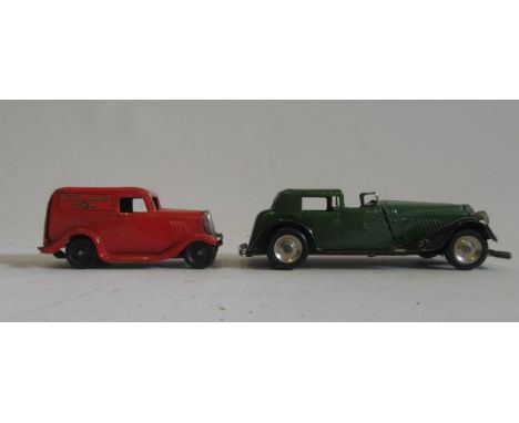 Minic Post Office G.R. Mail Van and a green Coupe (Est. plus 21% premium inc. VAT)