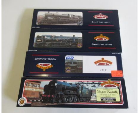 Bachmann Lord Nelson Class Sir Walter Raleigh, B.R. 4MT 80009, B.R. 4MT 80061 and L.M.S. 2-6-0 Crab, all items boxed, E-M (Es