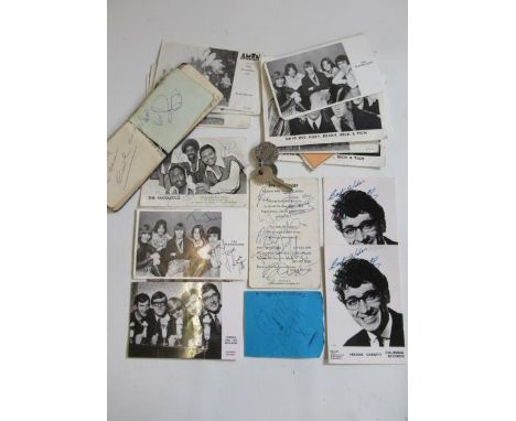 A CONCERT TICKET STUB SIGNED VERSO BY MARC BOLEN, together with a collection of signed photographs including The Marmalade, T