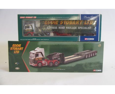 Corgi Stobart 1:50 scale CC12203 Scania Low Loader, CC13405 Man, boxed M (Est. plus 21% premium inc. VAT)