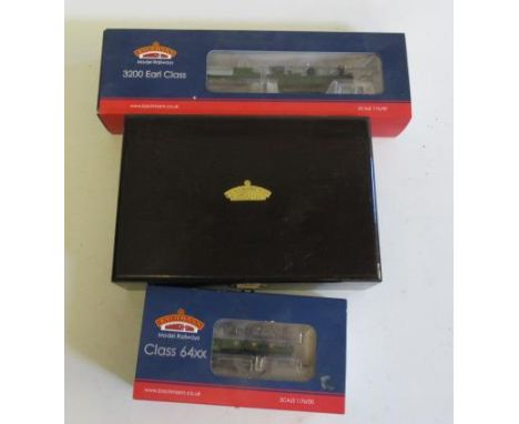 Bachmann G.W.R. Class 64XXX, G.W.R. Class 32XX and L.M.S. Royal Scot 6100 limited edition, all items boxed, G-E (Est. plus 21