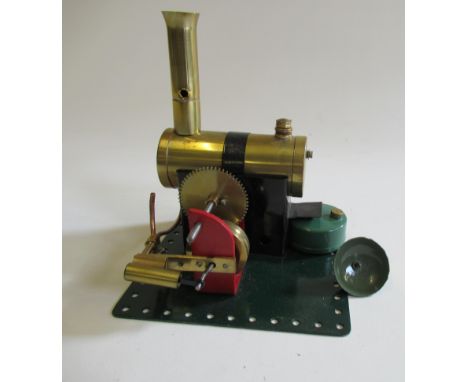 A Bowman spirit fired steam engine with single cylinder to geared drive, paint restoration, G (Est. plus 21% premium inc. VAT