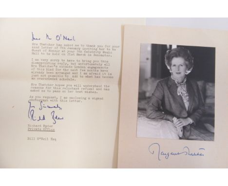 An extensive collection of autographed letters and photographs of 1960's and 1970's, comprising politicians and stage and tel