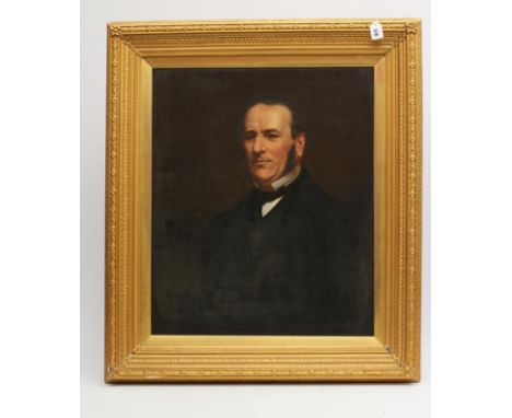 ENGLISH SCHOOL (Late 19th Century), Portrait of a Gentleman wearing a Black Tie, half length, oil on canvas, unsigned, 30" x 