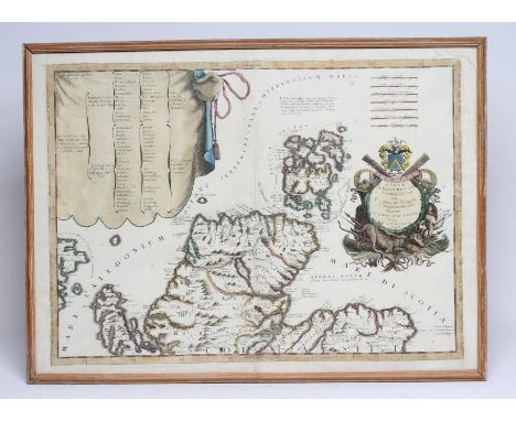 VINCENZO M. CORONELLI (1650-1718), "Scotia Parte Settentrionale", hand coloured engraved map (1690), with title cartouche and