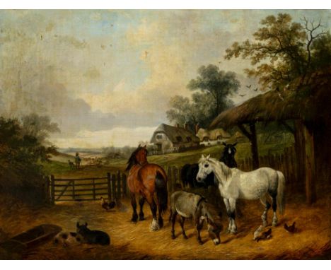 WILLIAM I. SHAYER (1788-1879), A Farmyard in Hampshire, oil on canvas, signed and dated 1847, Alexandra Gallery Harrogate rec