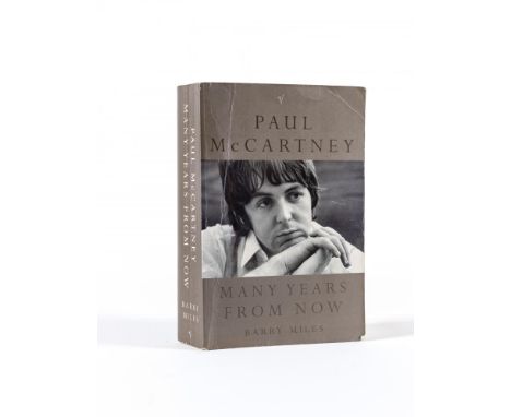 SIGNED BY PAUL McCARTNEY, Barry Miles, Many Years from Now, 1998 Verso first paperback edition. Signed 'Best Regards Paul McC