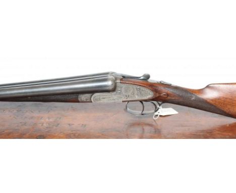 AN F.P.BAKER & CO. SIDE LOCK 12 BORE SHOTGUN, the 28" barrels inscribed with maker's name and address, ejectors, double trigg