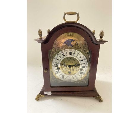 Modern mantel clock with moon phase movement 