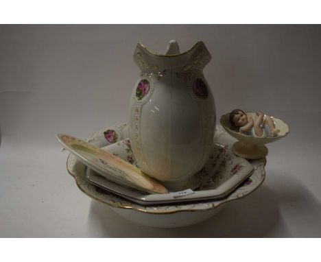 Vintage wash bowl, jug and other assorted ceramics