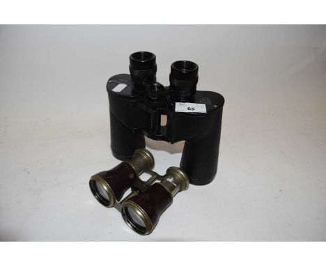 Pair of vintage Tower binoculars and one other pair (2)