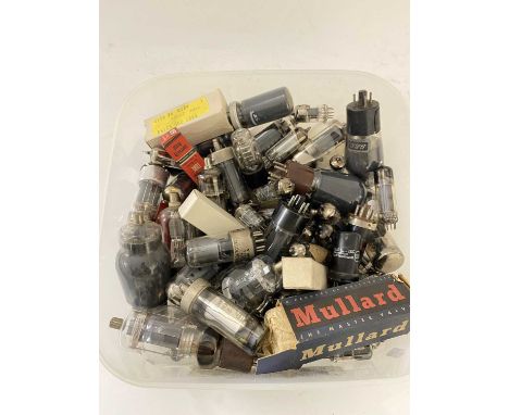 Box of vintage radio valves