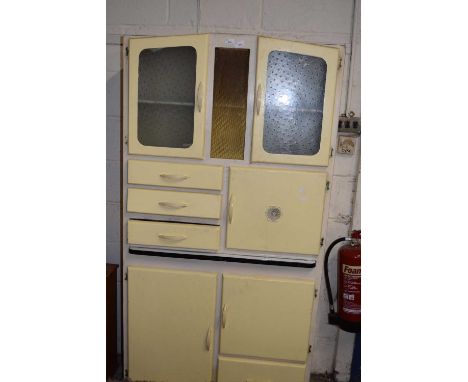 Vintage kitchen cabinet with pull out enamel work surface