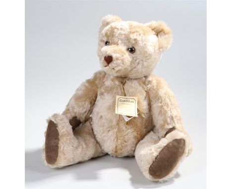 Herman Teddy limited edition Original, the blond plush bear with tags, limited 527/3000, 46cm long