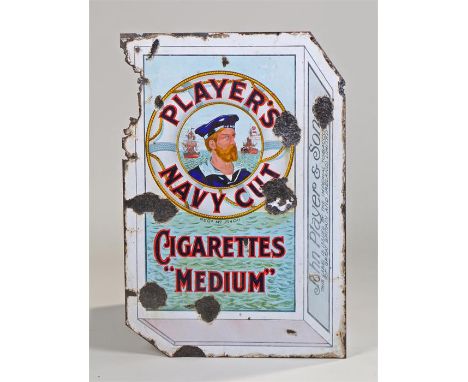 Players enamel sign, Players Navy Cut, Cigarettes Medium, 55cm x 35cm