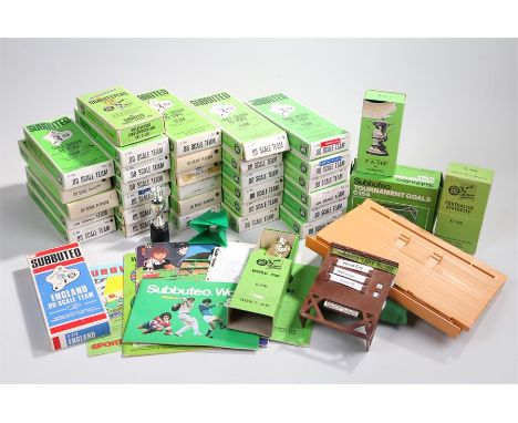 Subbuteo, to include C100, C133, unnamed sets, England team C138, all boxed, together with the boxed C119 World Cup, C128 F.A