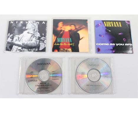 Nirvana, 5 promo cds. Come As You Are (PROCD 4375) Smells Like Teen Spirit (PRO CD 4308) All Apologies (GED 21858, Spanish) A