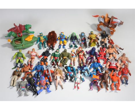 Mattel He Man figures, a large collection of the figures, all play worn, together with a small selection of other toys (qty)