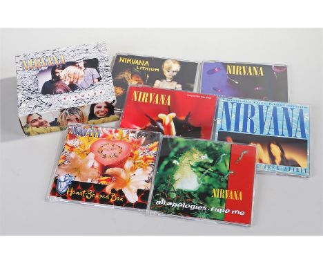 Nirvana, Singles. Box set of 6 cd singles. GED 24901