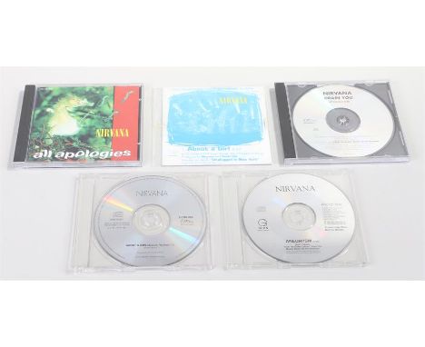 Nirvana, 5 promo CDs. Drain You (PRO-CD-1070) About A Girl (GEDS 003) Aneurysm (PRO-CD-1033) All Apologies (PRO-CD-4581) Abou