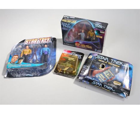 Star Trek toys, all boxed, to include Star Fleet Medical Tricorder, Captain James Kirk with Balok and Balok's puppet, Captain