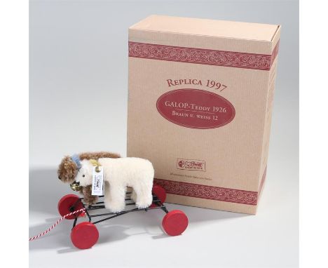 Steiff stuffed toy, Galop Teddy 1926 replica, boxed