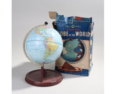 Chad Valley Educational Globe of the World, boxed