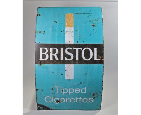Bristol enamel sign, Bristol tipped cigarettes, 152cm x 92cm