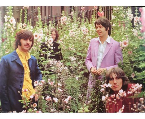Beatles poster, signed by the Beatles photographer Tom Murray during the Mad Day Out, the poster is a re-print circa 1994 sig
