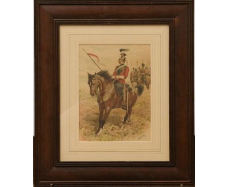 Snaffles ''Wipers'' print, together with a John Charlton print of a mounted soldier, and a set of five military prints of Nap