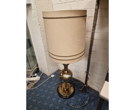 LARGE BRASS TABLE LAMP 105.5CMS (H) APPROX INC SHADE