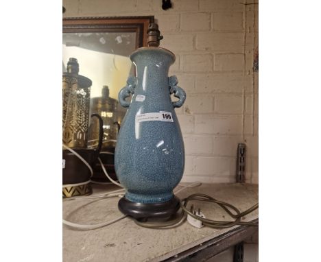 BLUE PORCELAIN TABLE LAMP