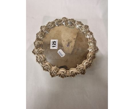 H/M SILVER SALVER APPROX 300 GRAMS - 20 CMS (D)