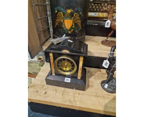 MARBLE VICTORIAN CLOCK A/F