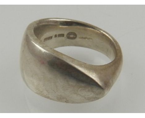 A Georg Jensen 'Zephyr' silver ring, designed by Regitze Overgaard.