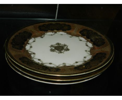 A Noritake part tea service, with borders of raised gilt swags and scrolling foliage, to include ten cups, saucers, side plat