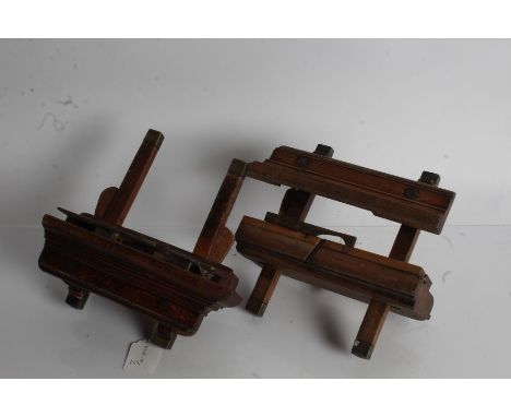 Beech sash filister plane and a plough plane, each with screw adjustments (2)