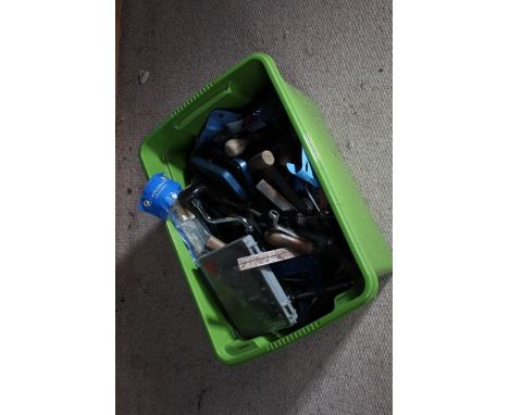 Box of various mixed tools, clamps, screwdrivers etc., (1 box)